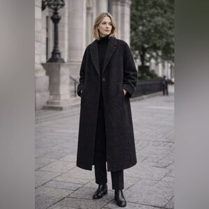 H&M WOOL BLEND BOUCLE TEDDY VIBE COAT